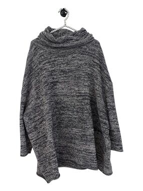 Barefoot Dreams Women's Gray Marled Cowl Neck Oversized One Size Comfy Sweater